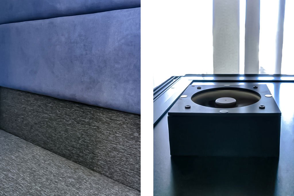 Zdjęcie pokazujące element budki akustycznej