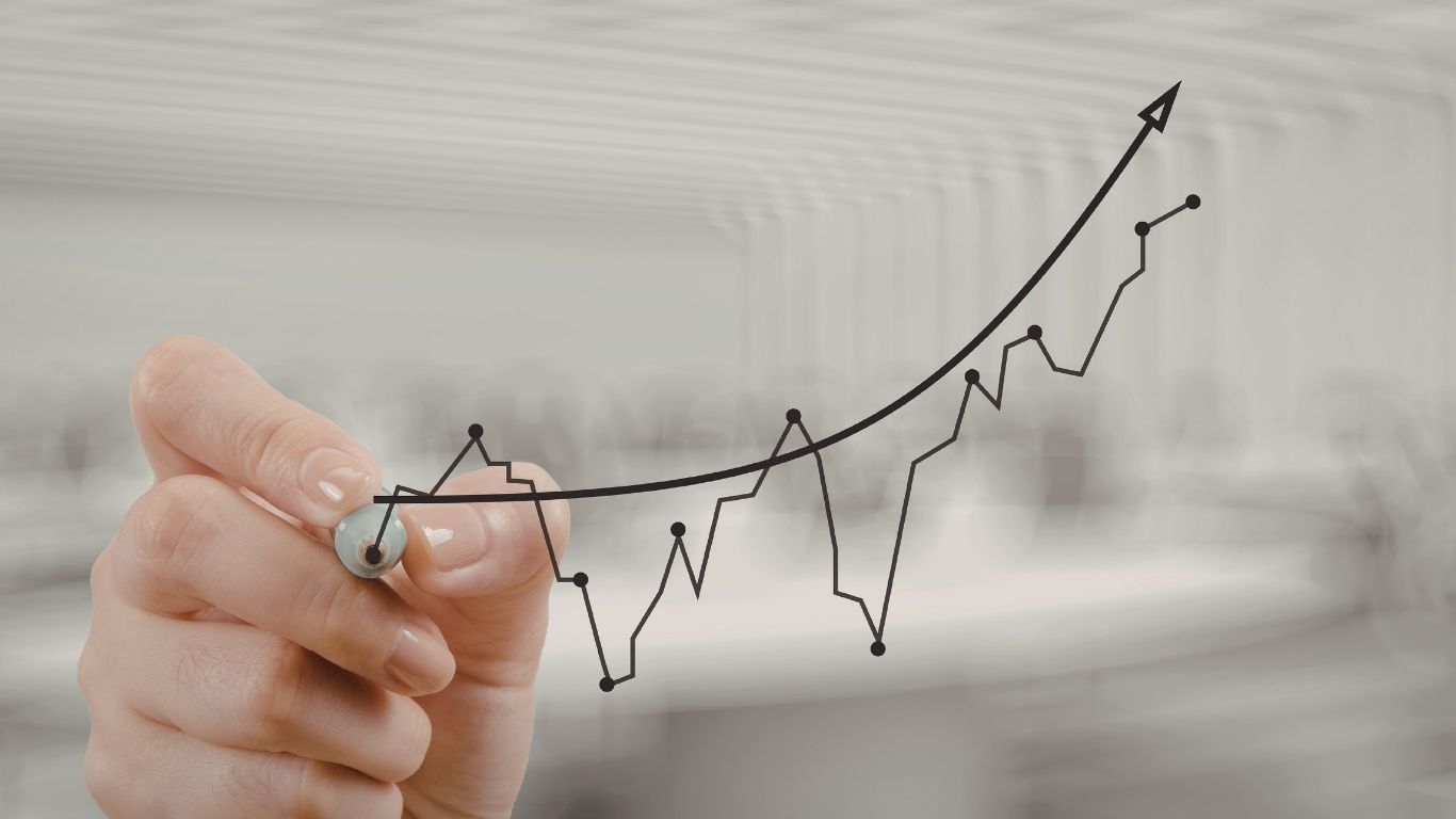 Wykres przedstawiający bilans korzyści i optymalizację kosztów uzyskania przychodu przy wyborze mobilnego wyposażenia biura Spoty.